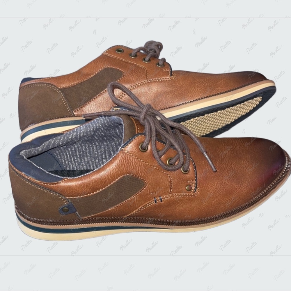 New unworn mens Sonoma +Vitalize Ortholite dress shoes size 8 Med. Brown
